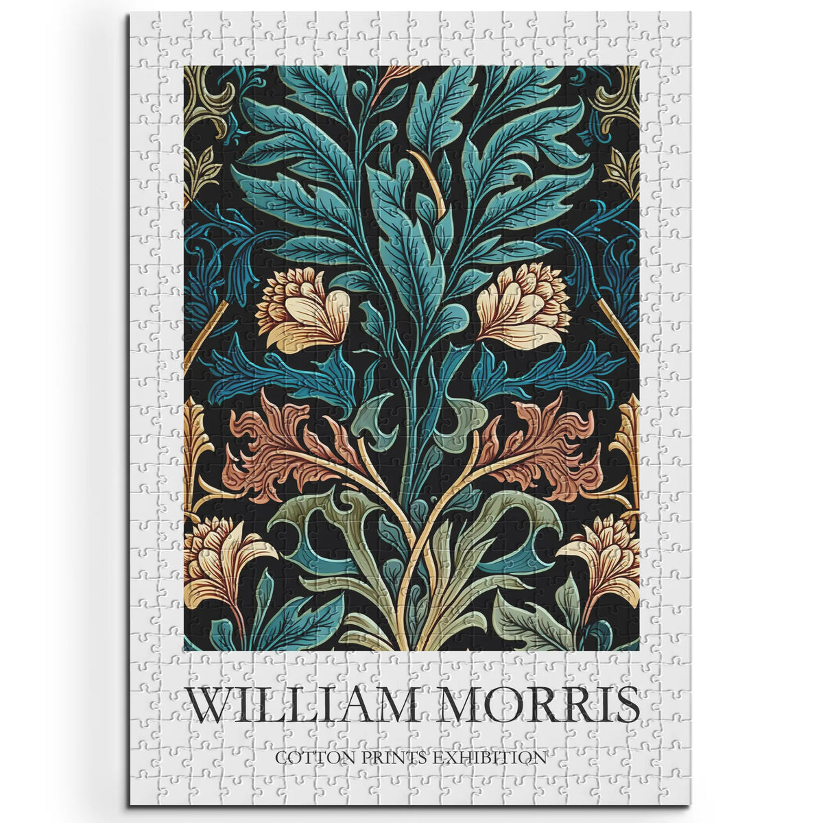 William Morris - Türkisfarbene Ranken und Blüten – 500 Teile – Ansicht 1