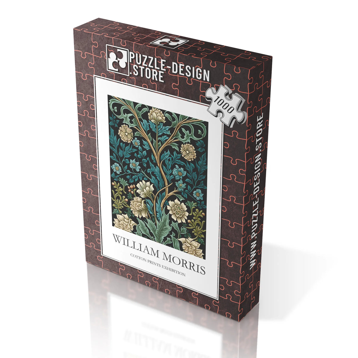 William Morris - Blütenzweige in Türkis und Creme – 1000 Teile – Ansicht 5