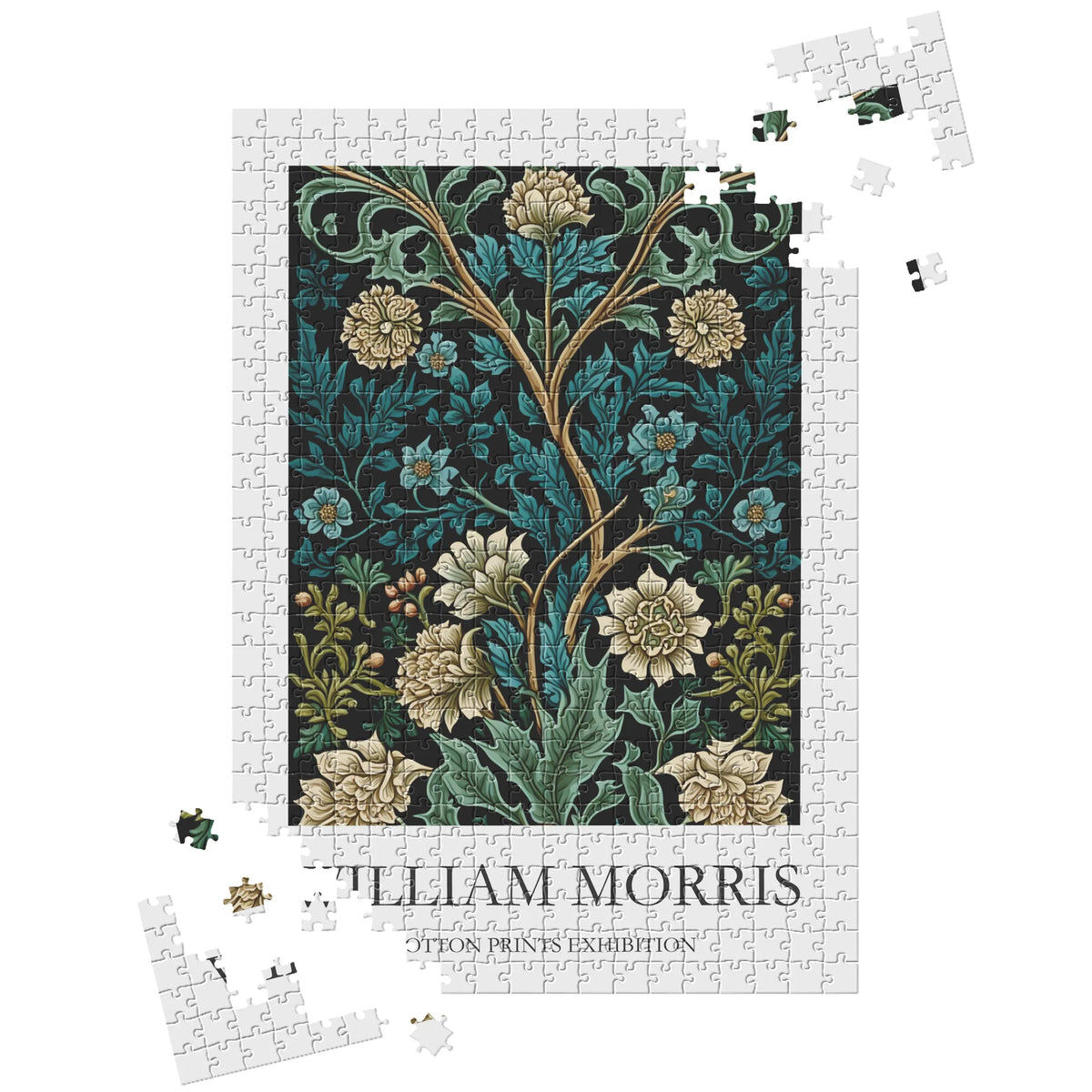 William Morris - Blütenzweige in Türkis und Creme – 500 Teile – Ansicht 3