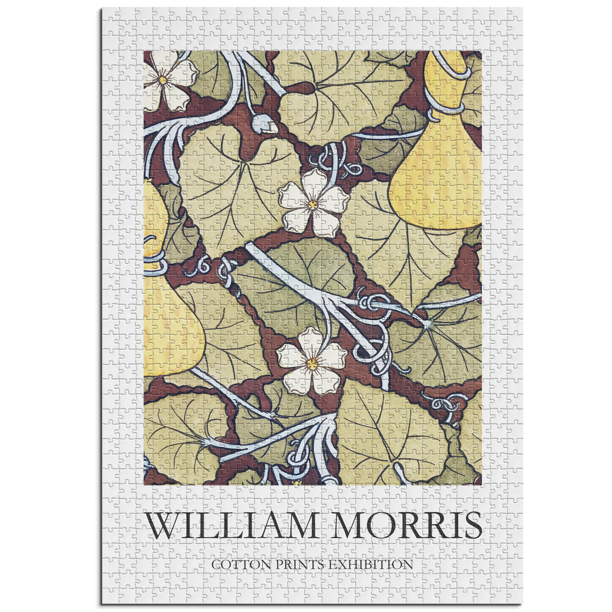 William Morris - Große Blätter in Gelb und Violett – 1000 Teile – Ansicht 1
