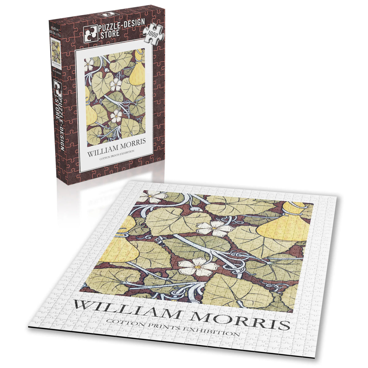William Morris - Große Blätter in Gelb und Violett – 1000 Teile – Ansicht 2