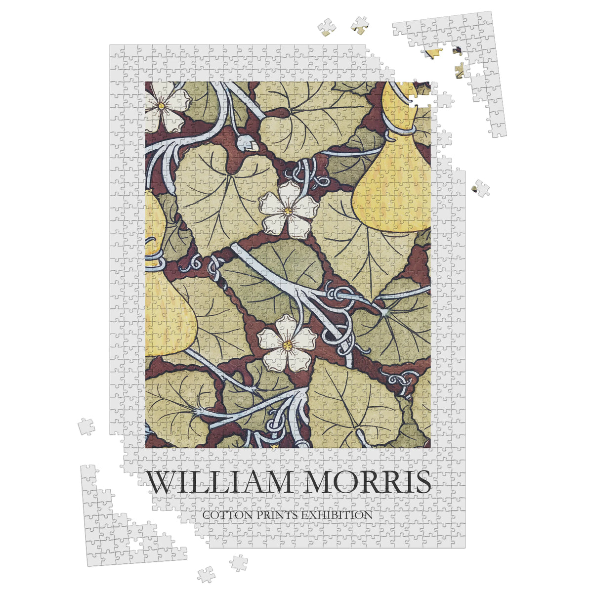 William Morris - Große Blätter in Gelb und Violett – 1000 Teile – Ansicht 3