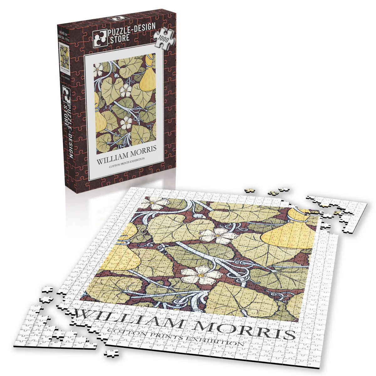 William Morris - Große Blätter in Gelb und Violett – 1000 Teile – Ansicht 4