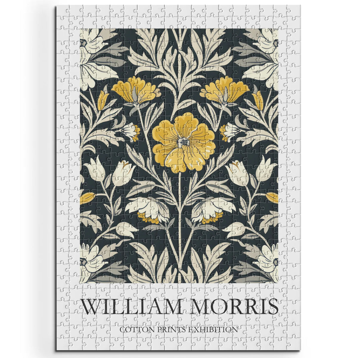 William Morris - Gelbe Blüten auf dunklem Grund – 500 Teile – Ansicht 1