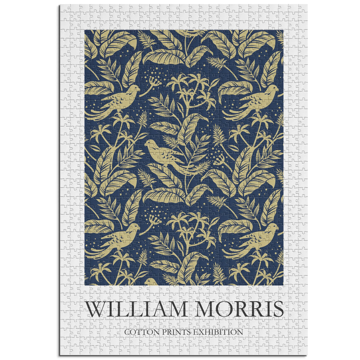 William Morris - Filigrane Zweige in Gold auf Blau – 1000 Teile – Ansicht 1