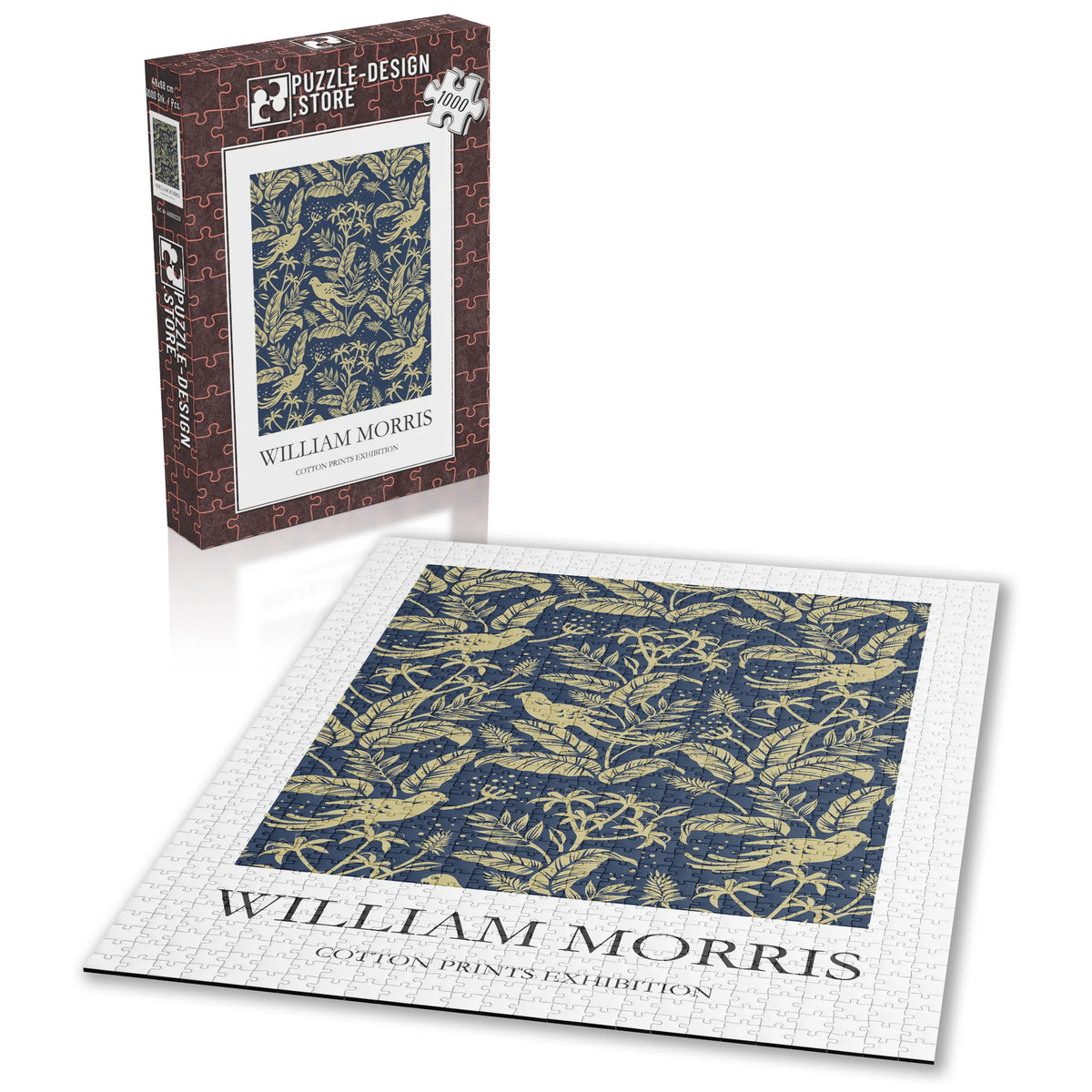 William Morris - Filigrane Zweige in Gold auf Blau – 1000 Teile – Ansicht 2
