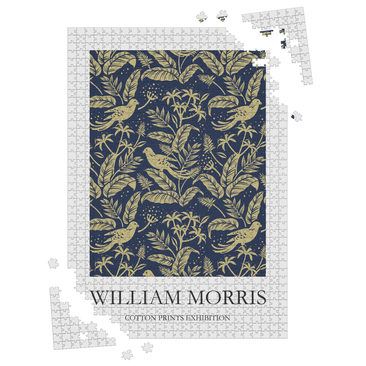 William Morris - Filigrane Zweige in Gold auf Blau – 1000 Teile – Ansicht 3