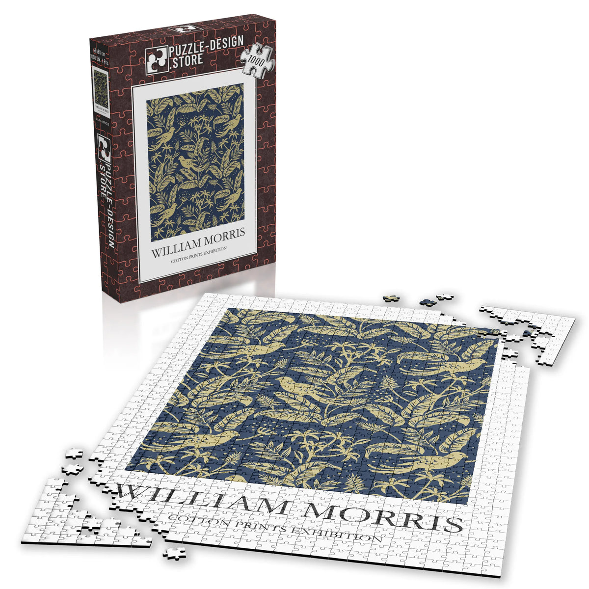 William Morris - Filigrane Zweige in Gold auf Blau – 1000 Teile – Ansicht 4