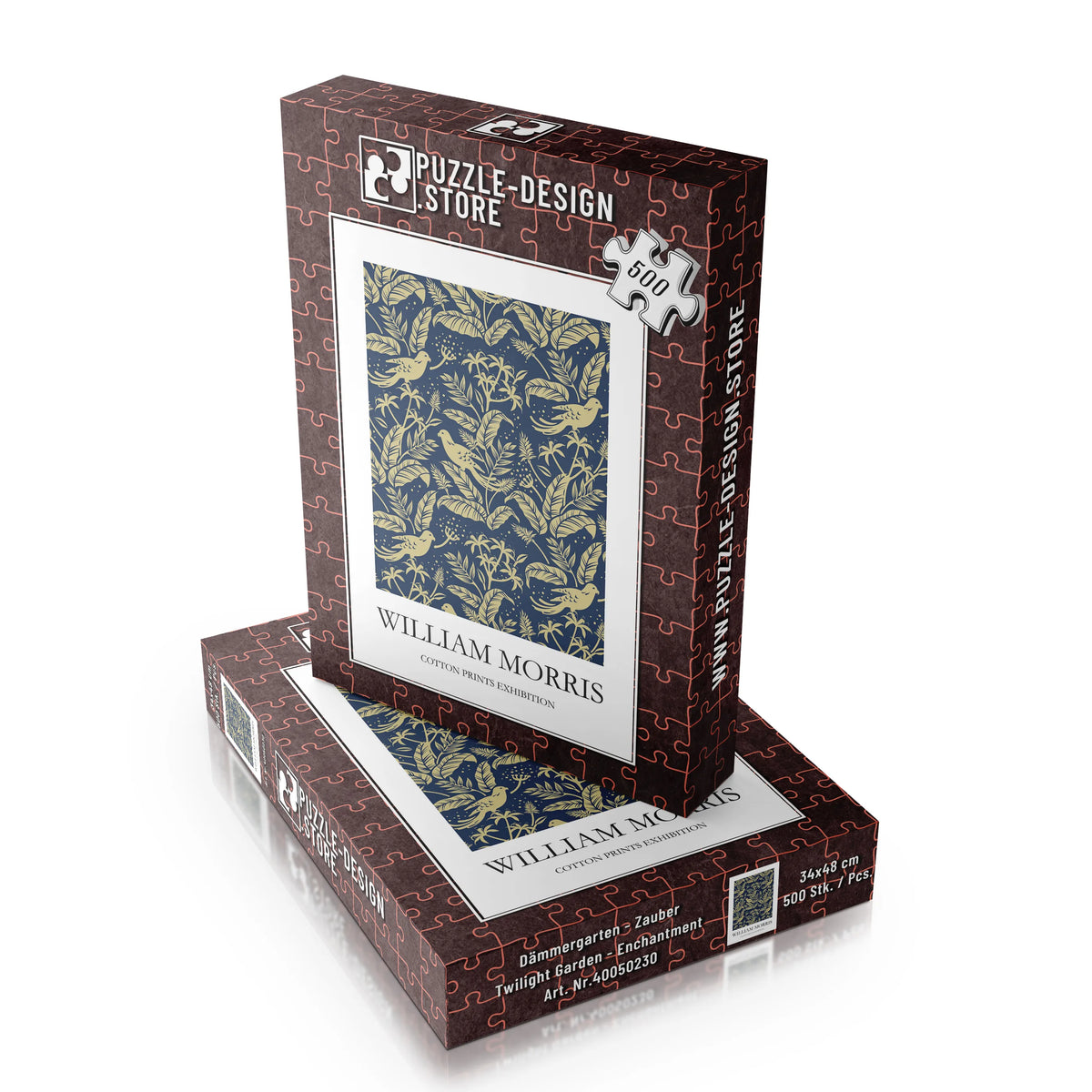 William Morris - Filigrane Zweige in Gold auf Blau – 500 Teile – Ansicht 6