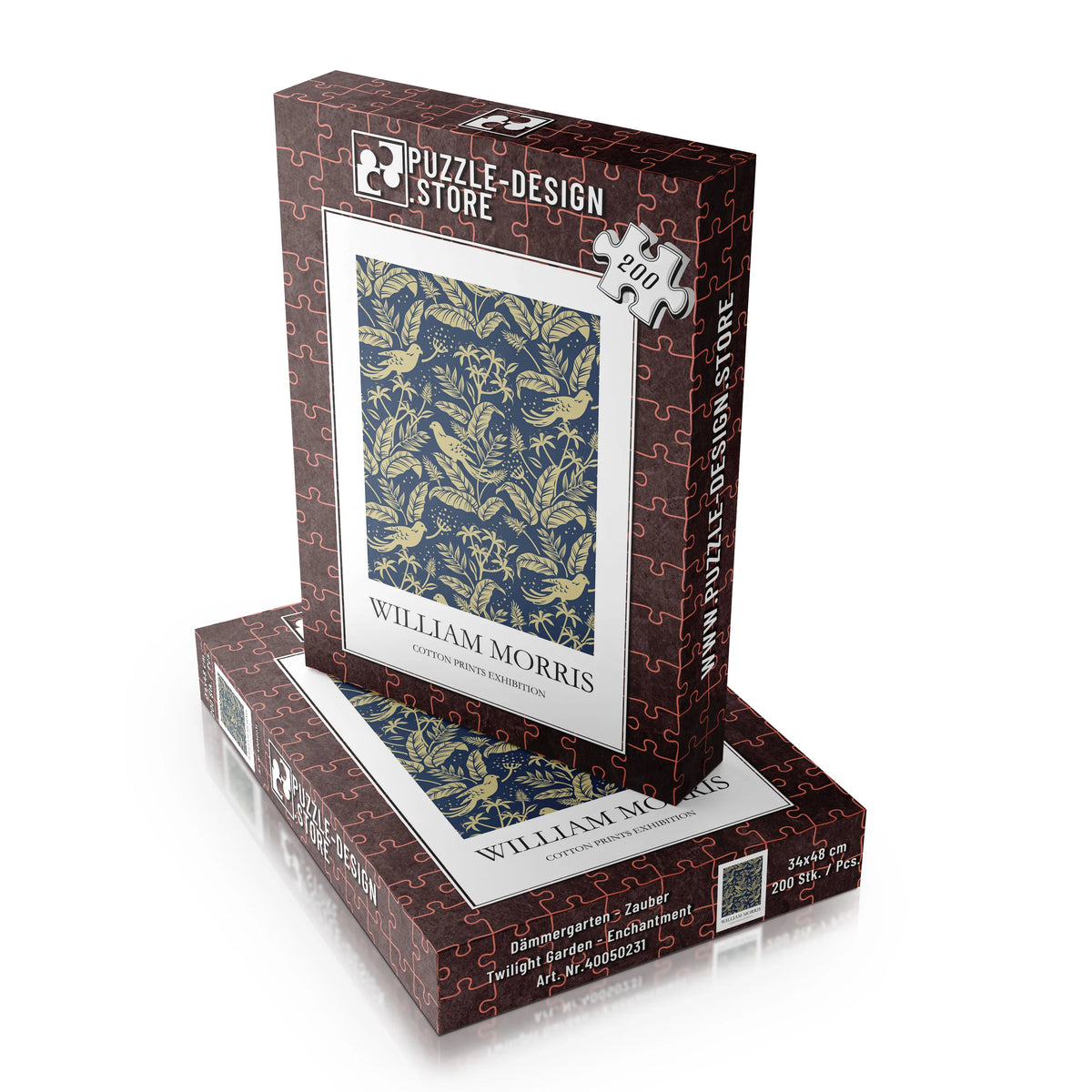 William Morris - Filigrane Zweige in Gold auf Blau – 200 Teile – Ansicht 4