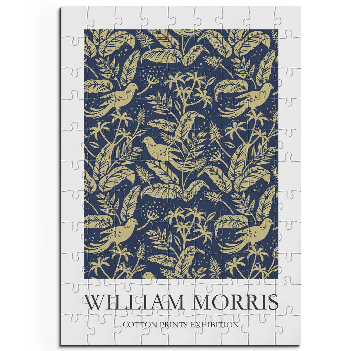 William Morris - Filigrane Zweige in Gold auf Blau – 100 Teile – Ansicht 1