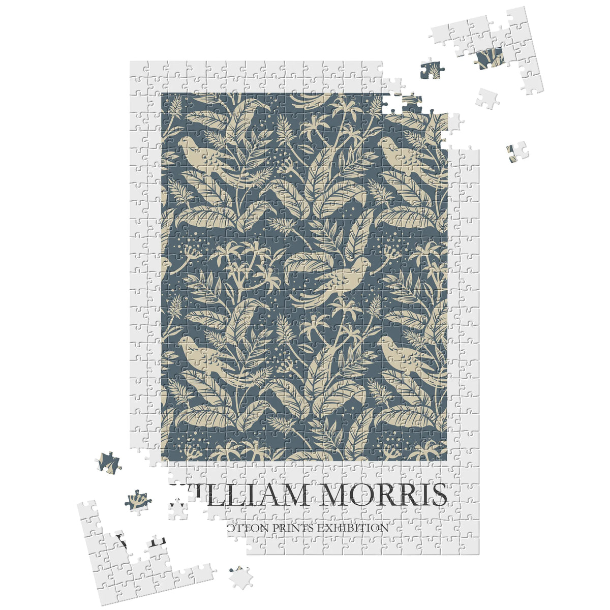William Morris - Botanisches Muster in Beige auf Blau – 500 Teile – Ansicht 3