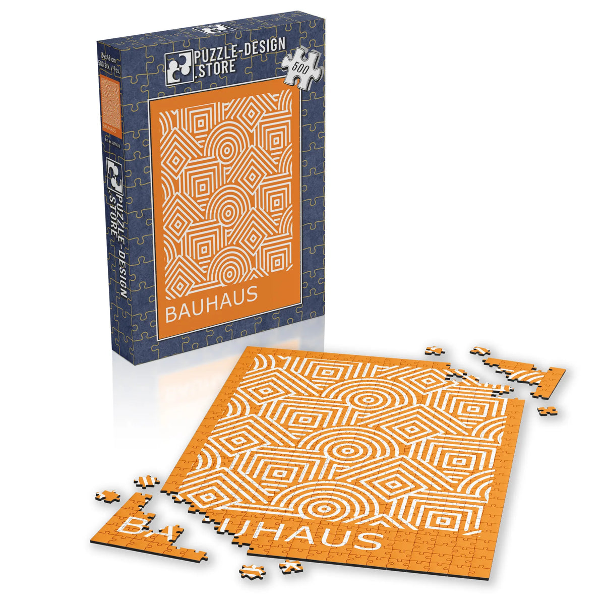 Orange Geometrie – Bauhaus – 500 Teile, Ansicht 4