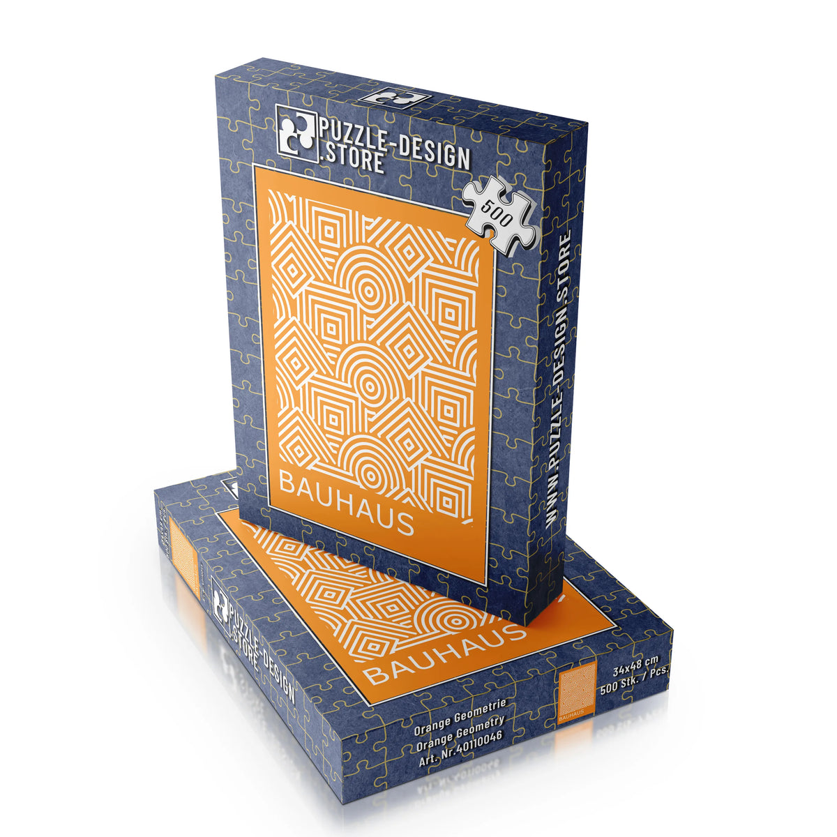Orange Geometrie – Bauhaus – 500 Teile, Ansicht 6